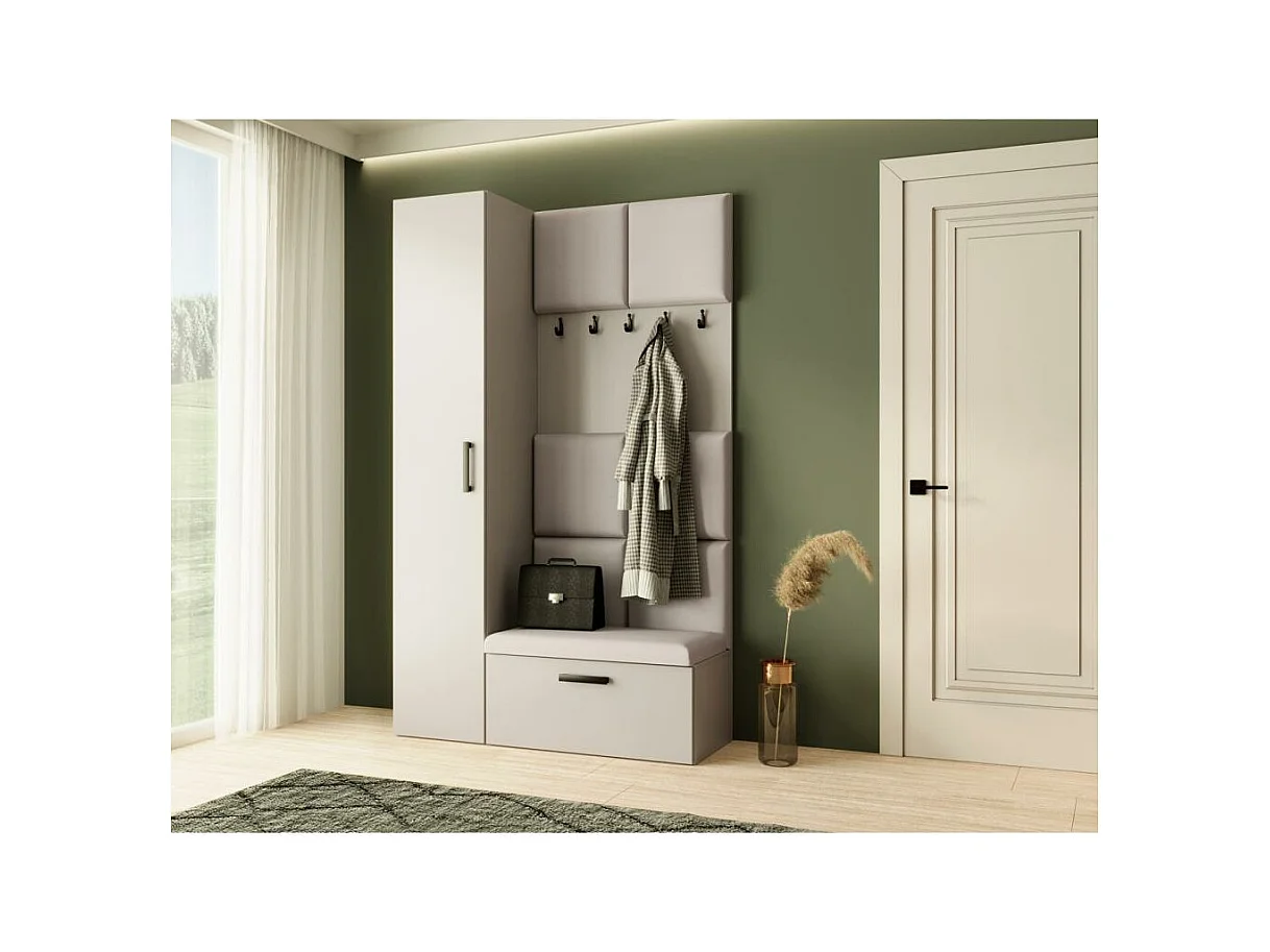 GARDEROBE Margaret I+IV 121/203/43 met gestoffeerde panelen