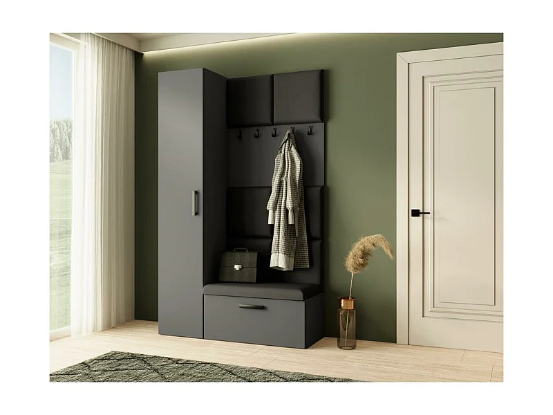 GARDEROBE Margaret I+IV 121/203/43 avec panneaux rembourrés