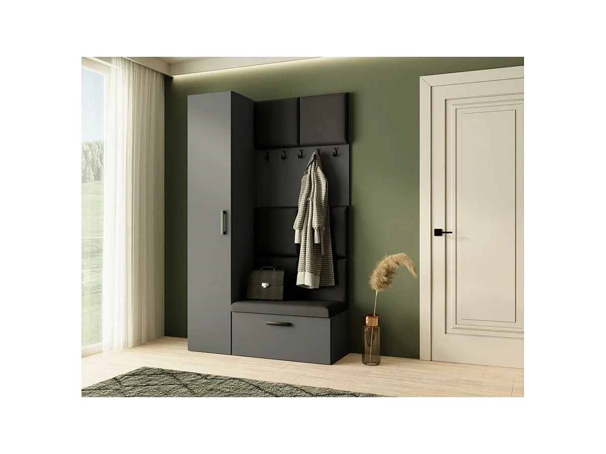 GARDEROBE Margaret I+IV 121/203/43 met gestoffeerde panelen