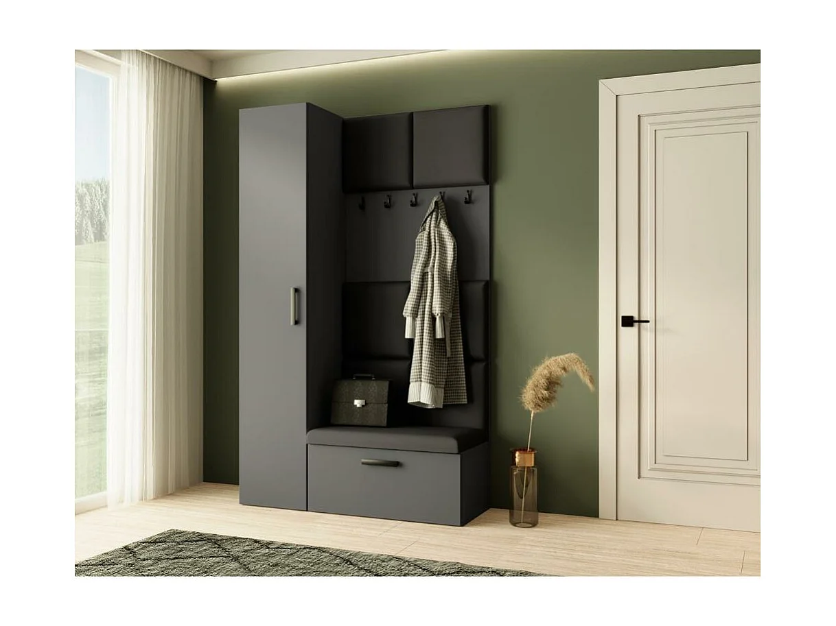 GARDEROBE Margaret I+IV 121/203/43 avec panneaux rembourrés