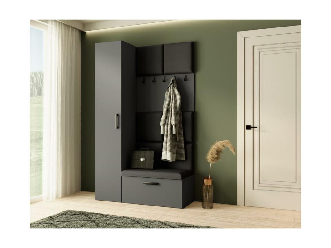 GARDEROBE Margaret I+IV 121/203/43 met gestoffeerde panelen
