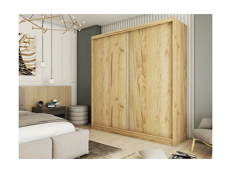 ARMOIRE À PORTES FERMÉES Mario 200/216/61 chêne Artisan