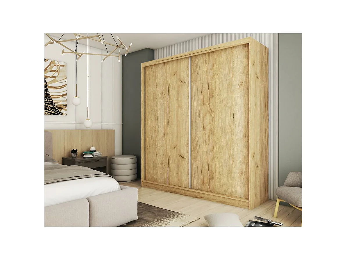 ARMOIRE À PORTES FERMÉES Mario 200/216/61 chêne Artisan