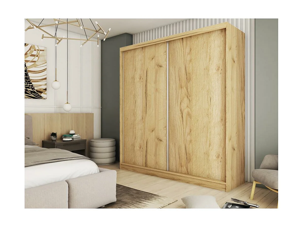 ARMOIRE À PORTES FERMÉES Mario 200/216/61 chêne Artisan