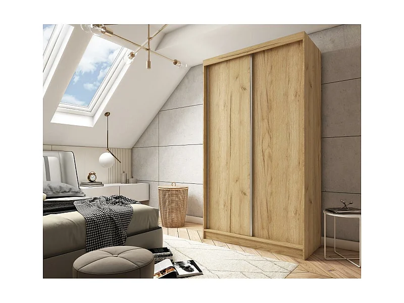 ARMOIRE À PORTES FERMÉES Mario 120/216/61 chêne Artisan