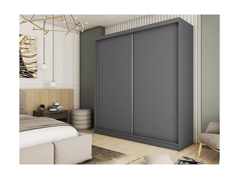 ARMOIRE À PORTES FERMÉES Mario 200/216/61 graphite