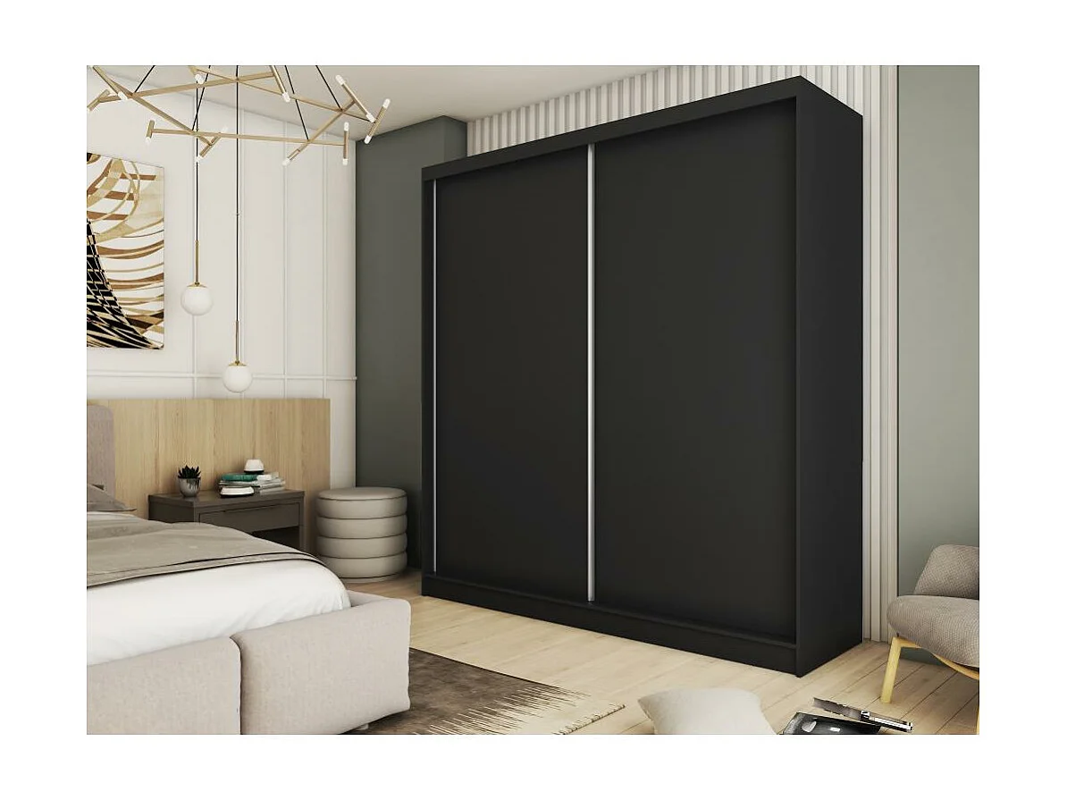 ARMOIRE À PORTES FERMÉES Mario 200/216/61 noir