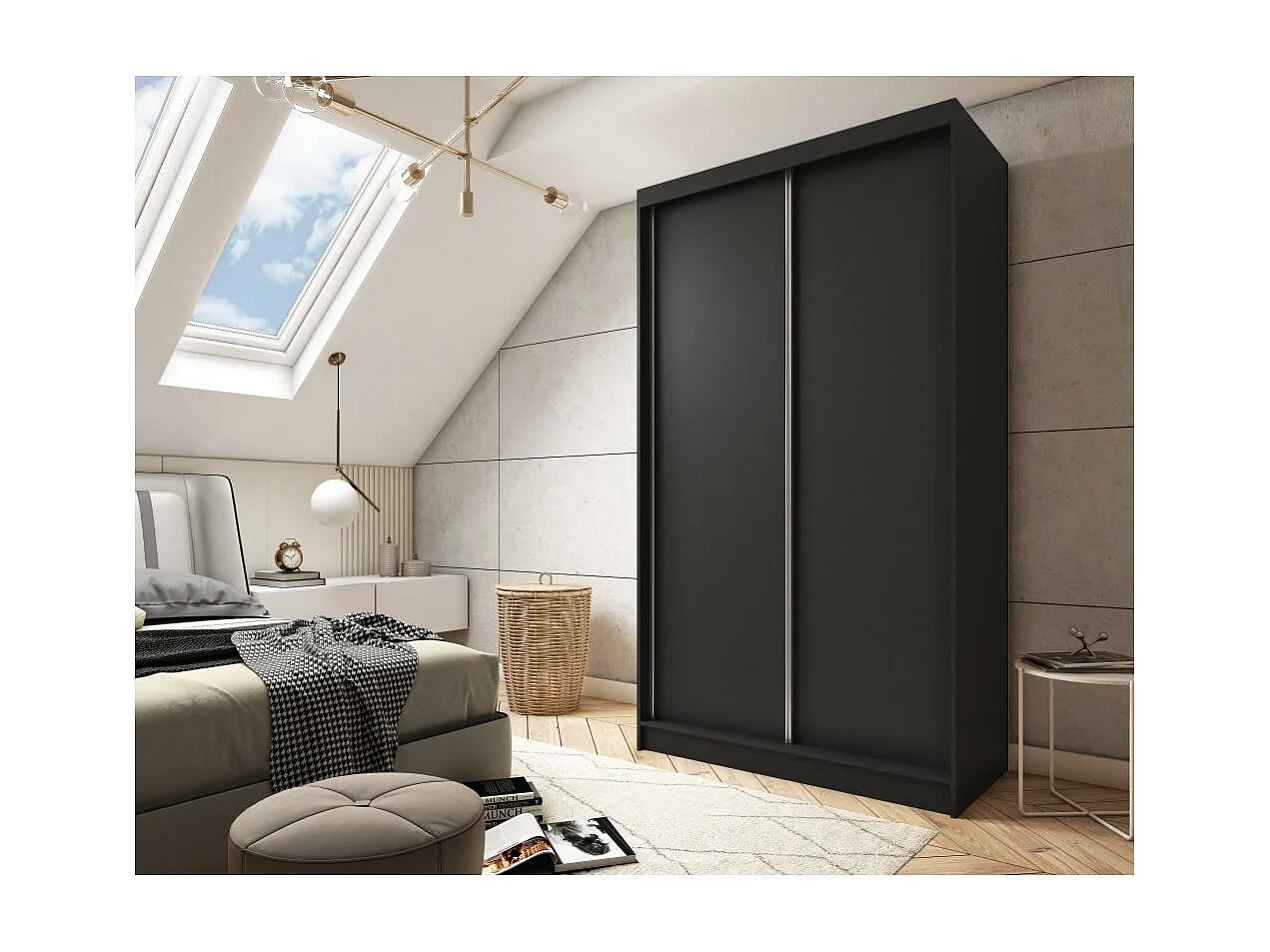 ARMOIRE À PORTES FERMÉES Mario 120/216/61 noir