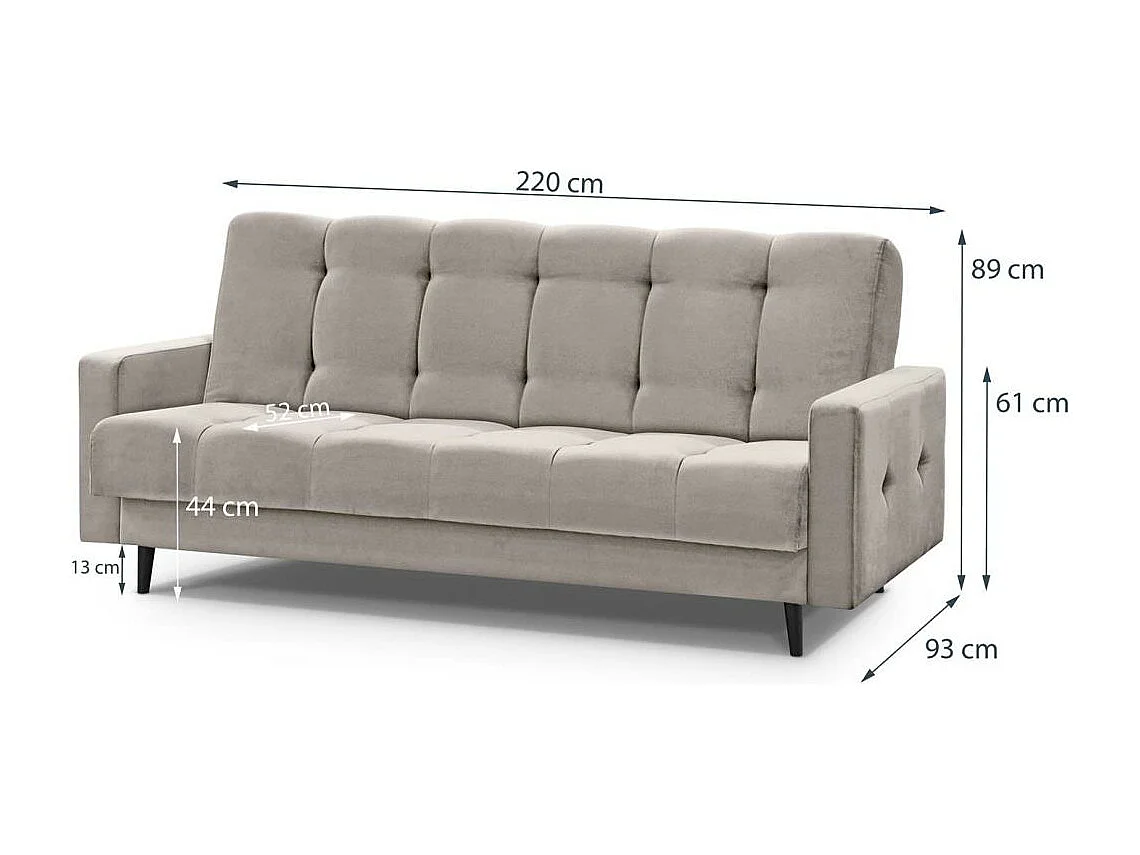 3-SITZER Schlafsofa Nancy Bis beige