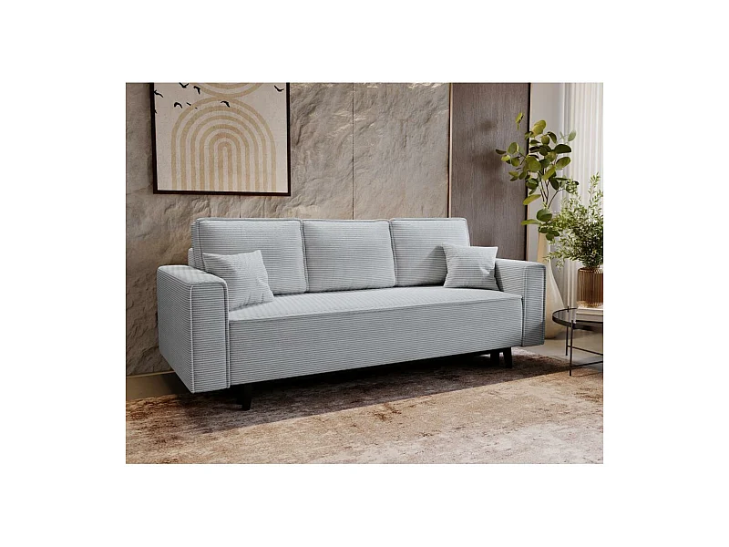 3-SITZER SOFA Monte mit Schlaffunktion hellgrau