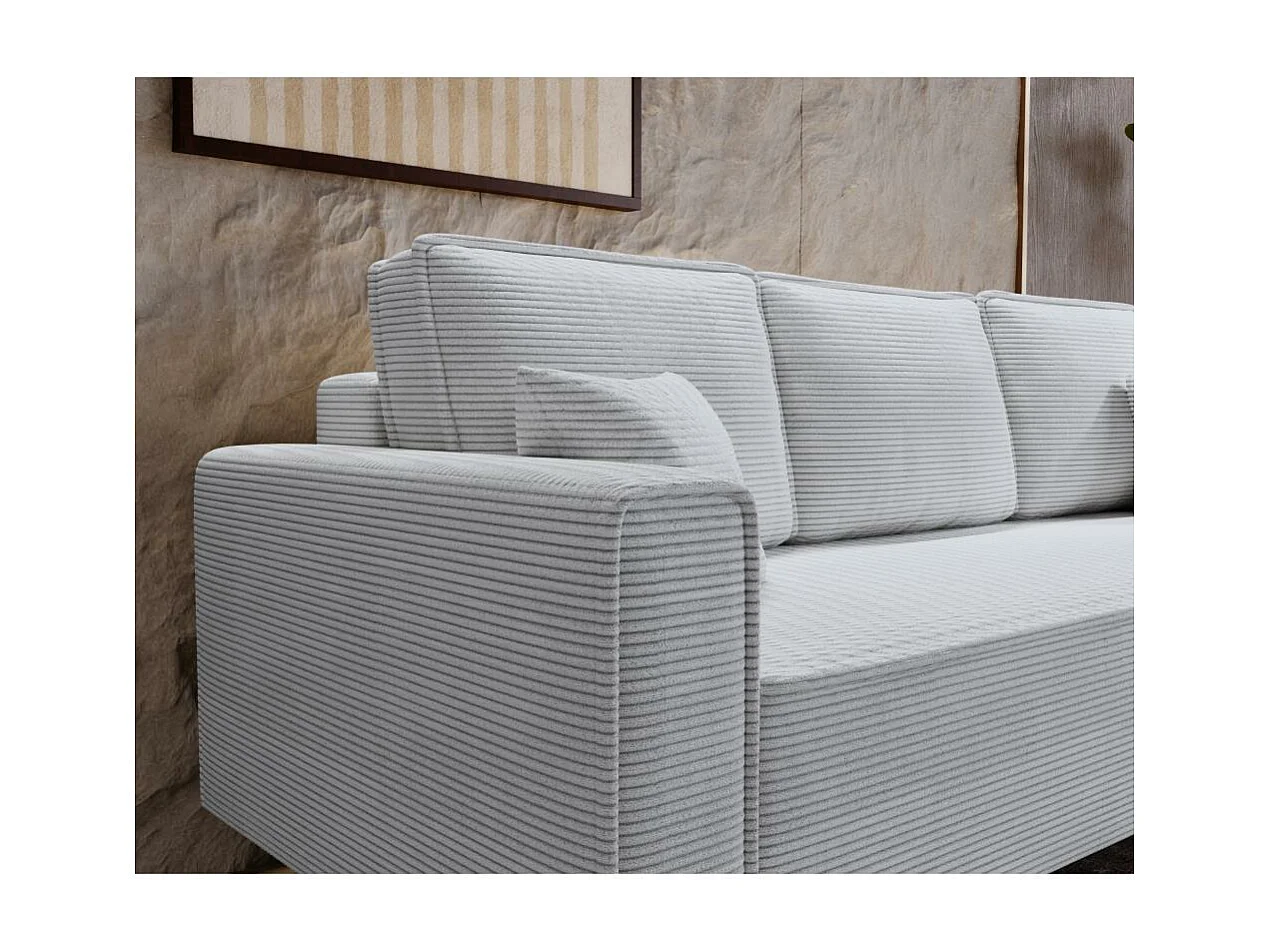 3-SITZER SOFA Monte mit Schlaffunktion hellgrau