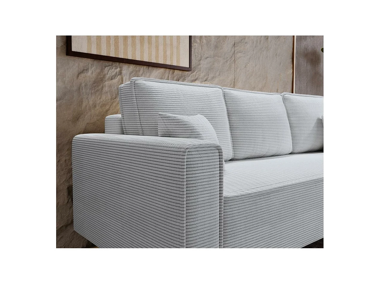 CANAPE 3 PLACES Monte avec fonction sommeil gris clair