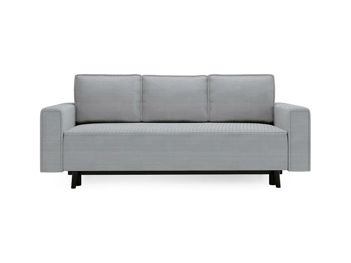 CANAPE 3 PLACES Monte avec fonction sommeil gris clair