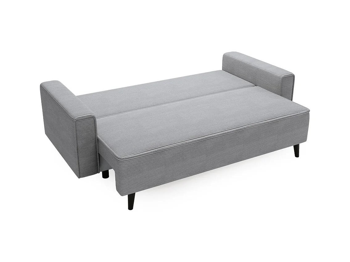 CANAPE 3 PLACES Monte avec fonction sommeil gris clair