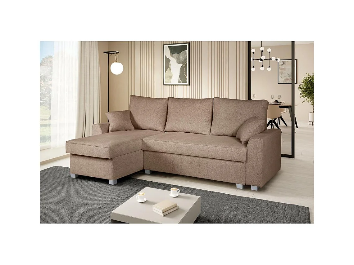 ECKSCHLAFSOFA Teramo hellbraun