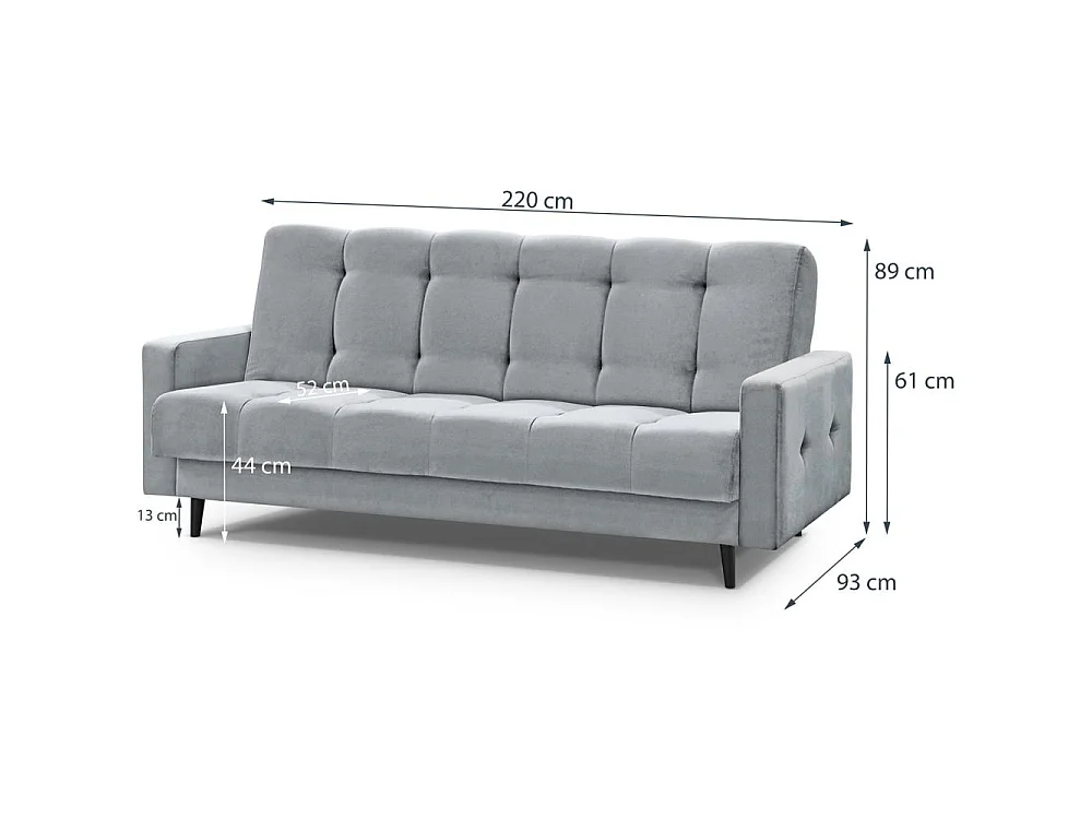 3-SITZER Schlafsofa Nancy Bis hellgrau