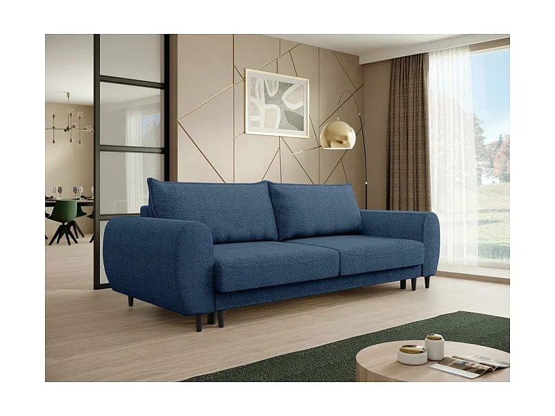 CANAPE LIT 3 PLACES Cortez bleu foncé