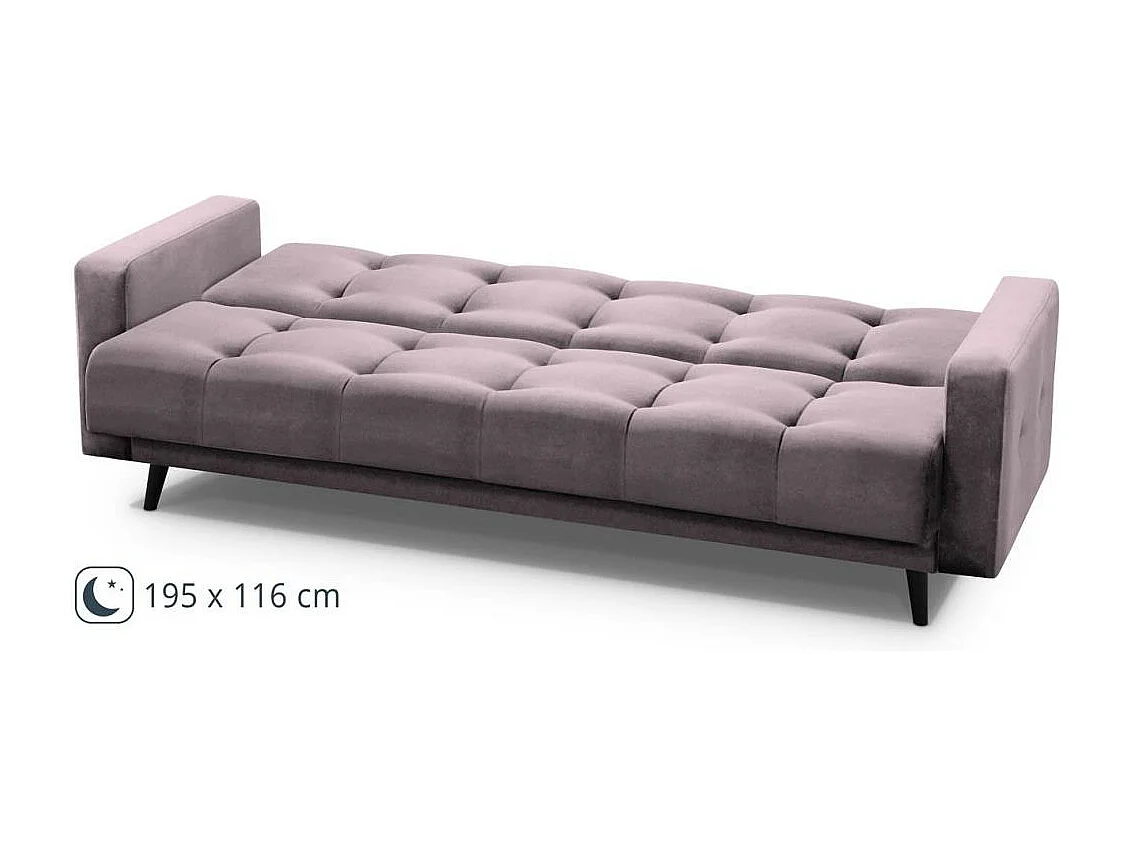 3-SITZER Schlafsofa Nancy Bis rosa
