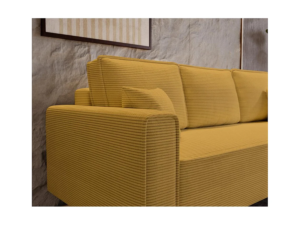 3-SITZER SOFA Monte mit Schlaffunktion gelb