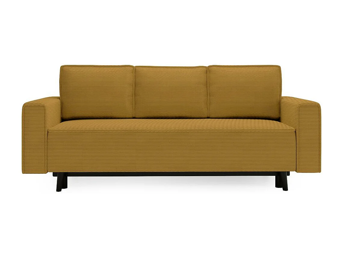 3-SITZER SOFA Monte mit Schlaffunktion gelb