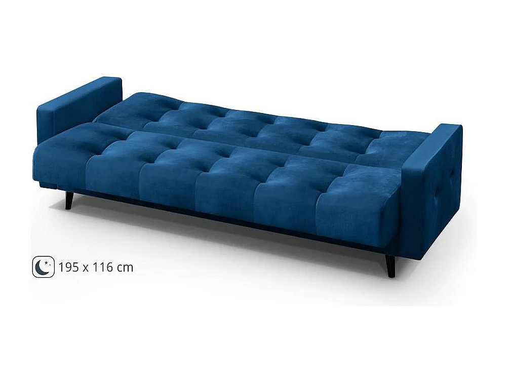 3-zits slaapbank Nancy tot donkerblauw