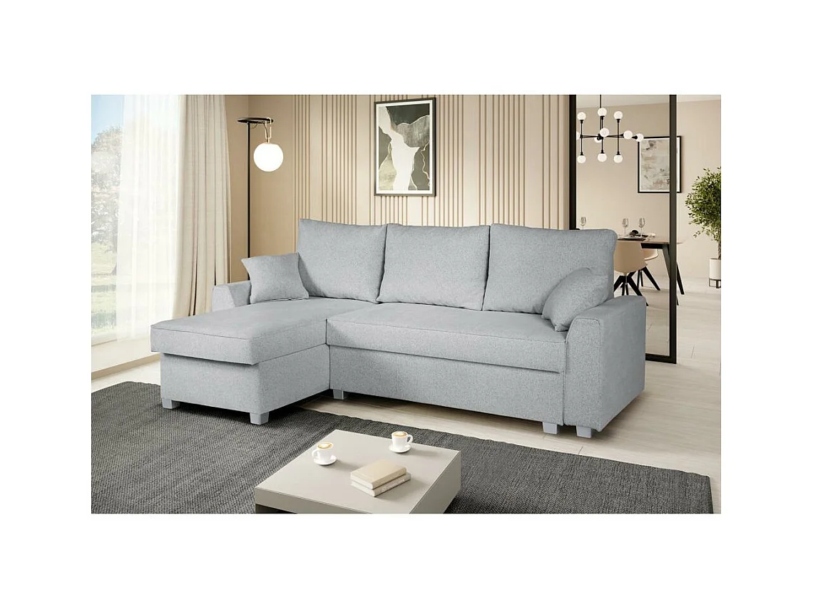 ECKSCHLAFSOFA Teramo hellgrau