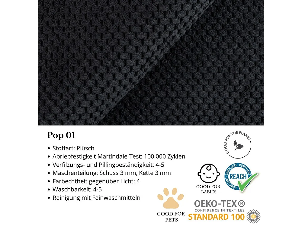 3-SITZER SCHLAFSOFA Cortez schwarz