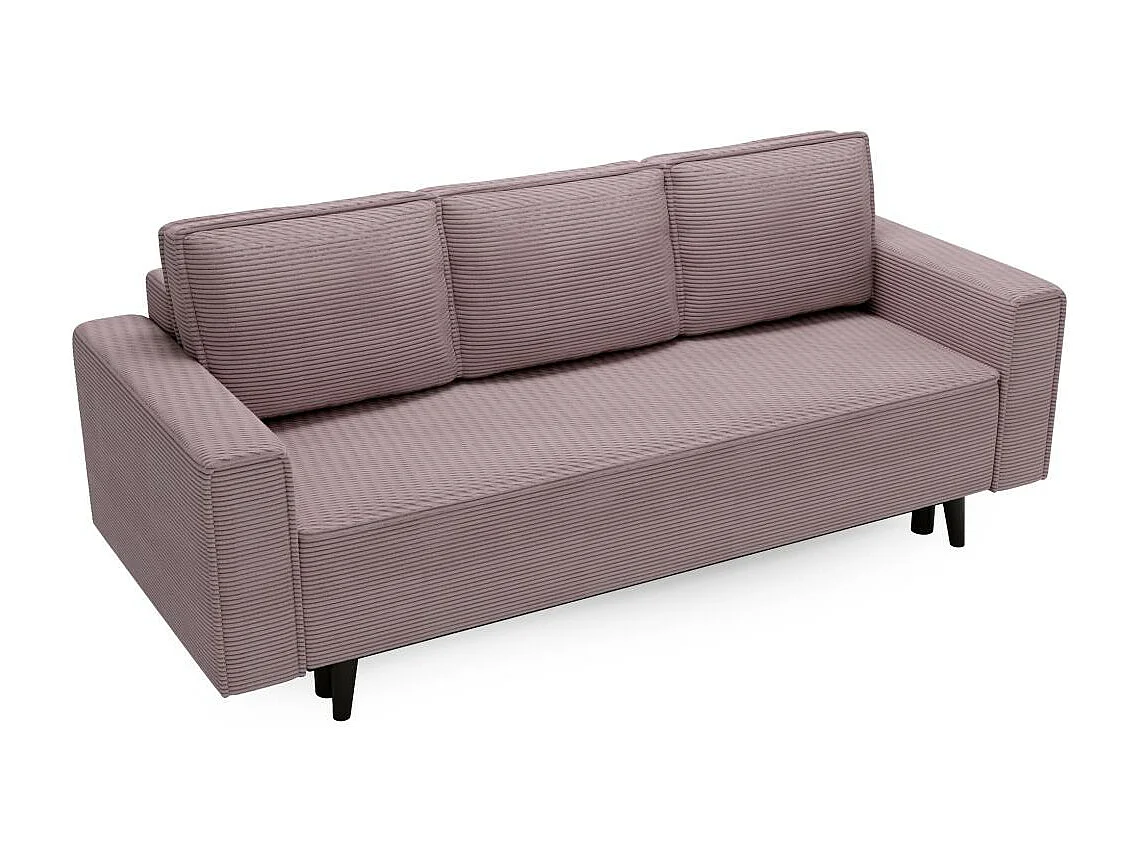 3-SITZER SOFA Monte mit Schlaffunktion rosa