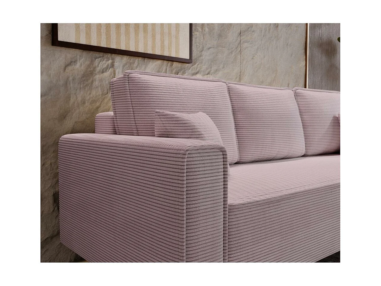 3-SITZER SOFA Monte mit Schlaffunktion rosa