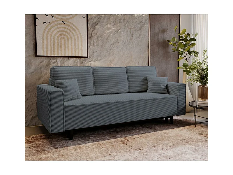 CANAPE 3 PLACES Monte avec fonction sommeil vert