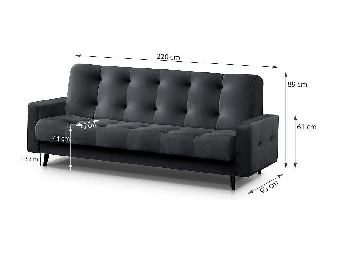 3-SITZER Schlafsofa Nancy Bis dunkelgrau