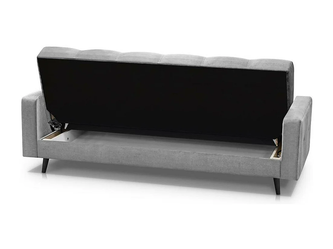 3-zits slaapbank Nancy Bis lichtgrijs