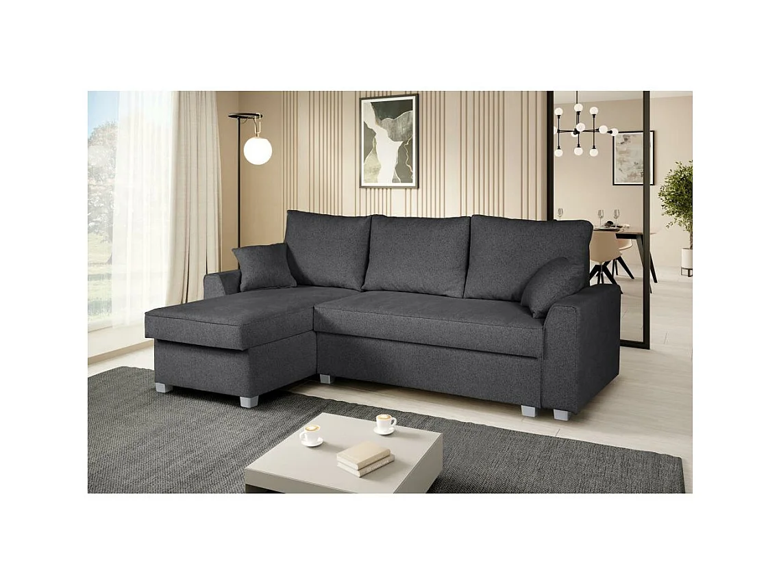 ECKSCHLAFSOFA Teramo dunkelgrau