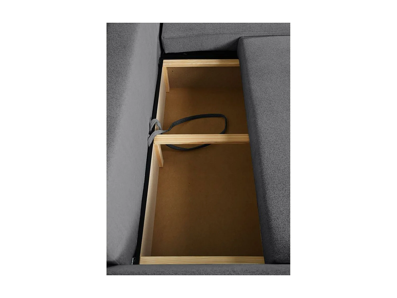 Canapé-lit ECKSCHLAFSOFA Teramo gris foncé