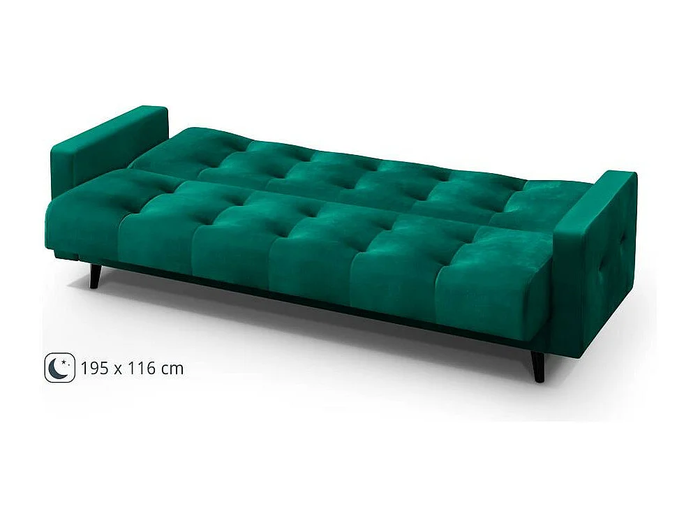 Canapé-lit 3 places Nancy Bis vert