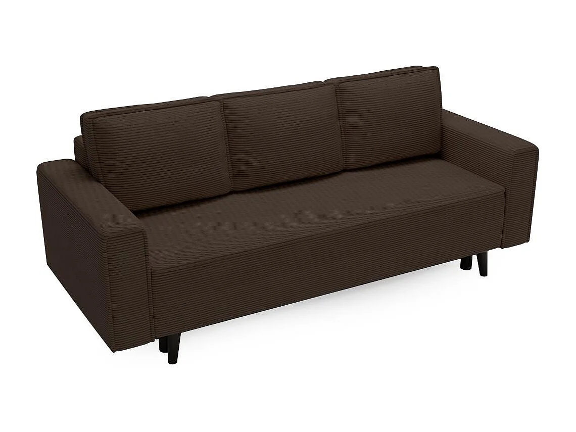 3-SITZER SOFA Monte mit Schlaffunktion braun