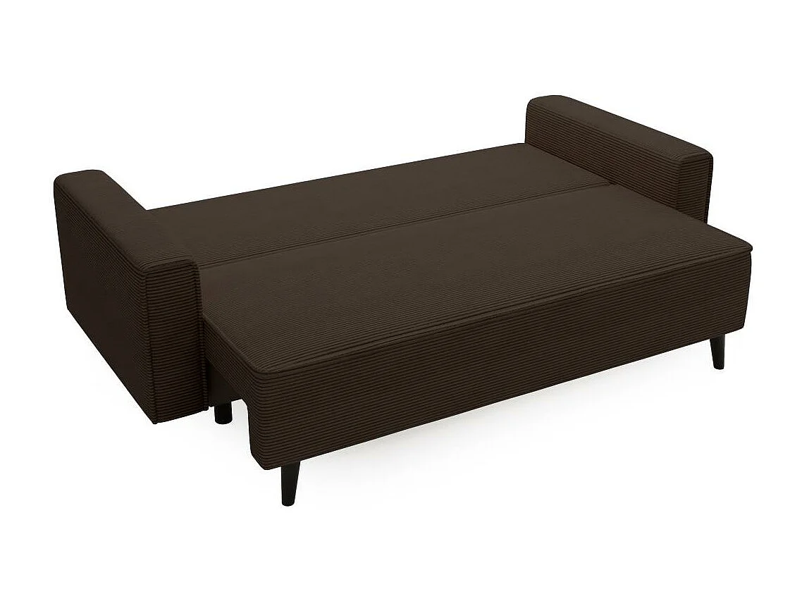 CANAPE 3 PLACES Monte avec fonction sommeil marron