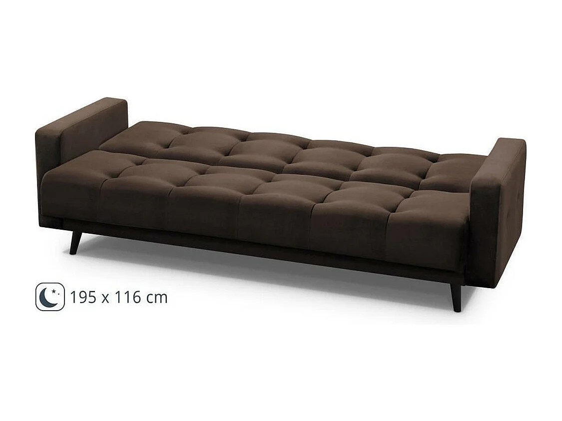 3-SITZER Schlafsofa Nancy Bis braun