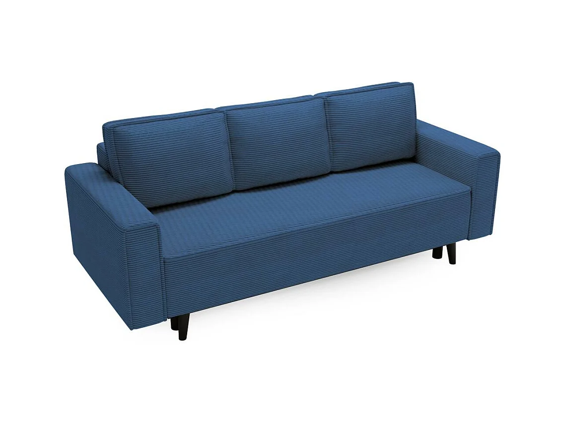 3-SITZER SOFA Monte mit Schlaffunktion blau