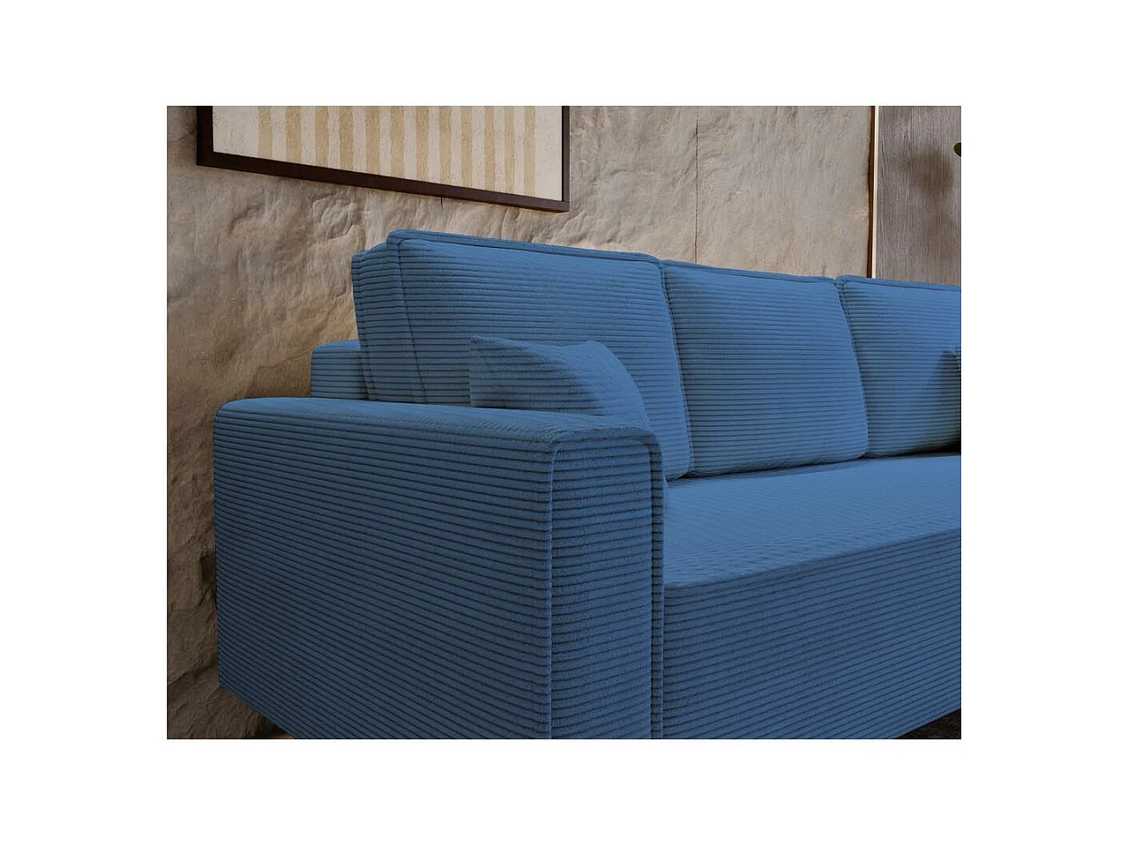3-SITZER SOFA Monte mit Schlaffunktion blau
