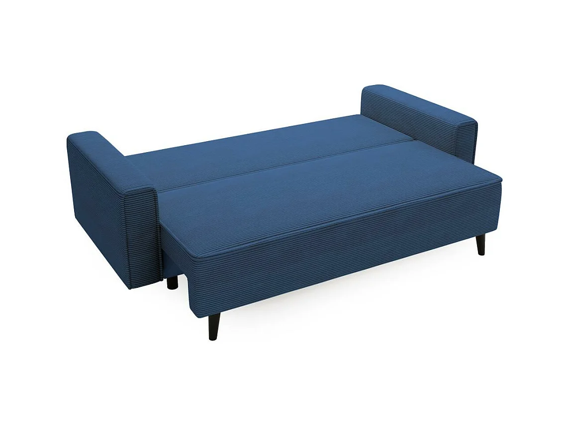 3-SITZER SOFA Monte mit Schlaffunktion blau