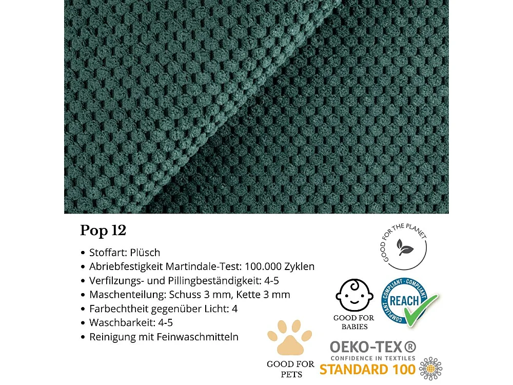 CANAPE LIT 3 PIÈCES Cortez vert