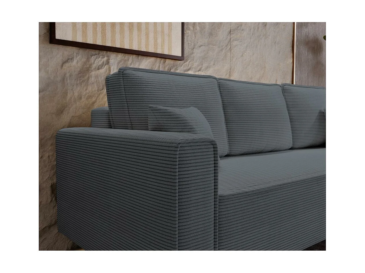 3-SITZER SOFA Monte mit Schlaffunktion dunkelgrau