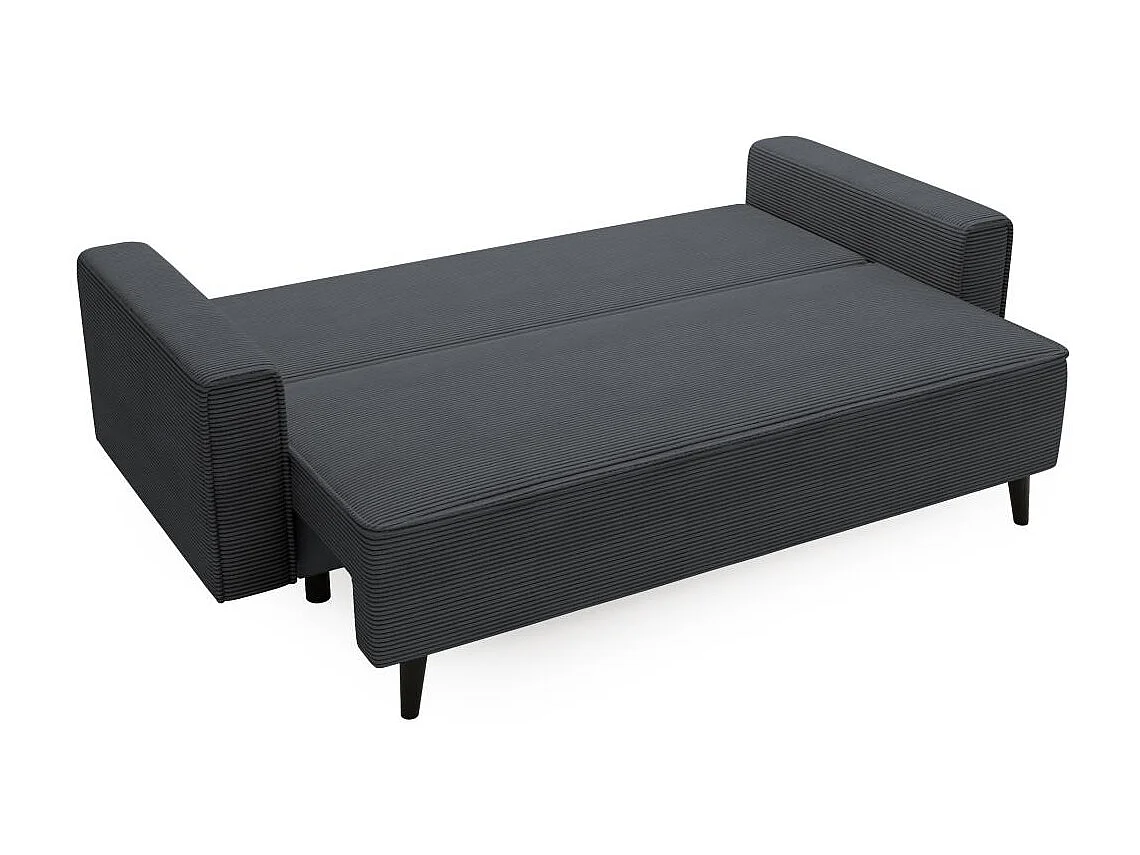 3-SITZER SOFA Monte mit Schlaffunktion dunkelgrau