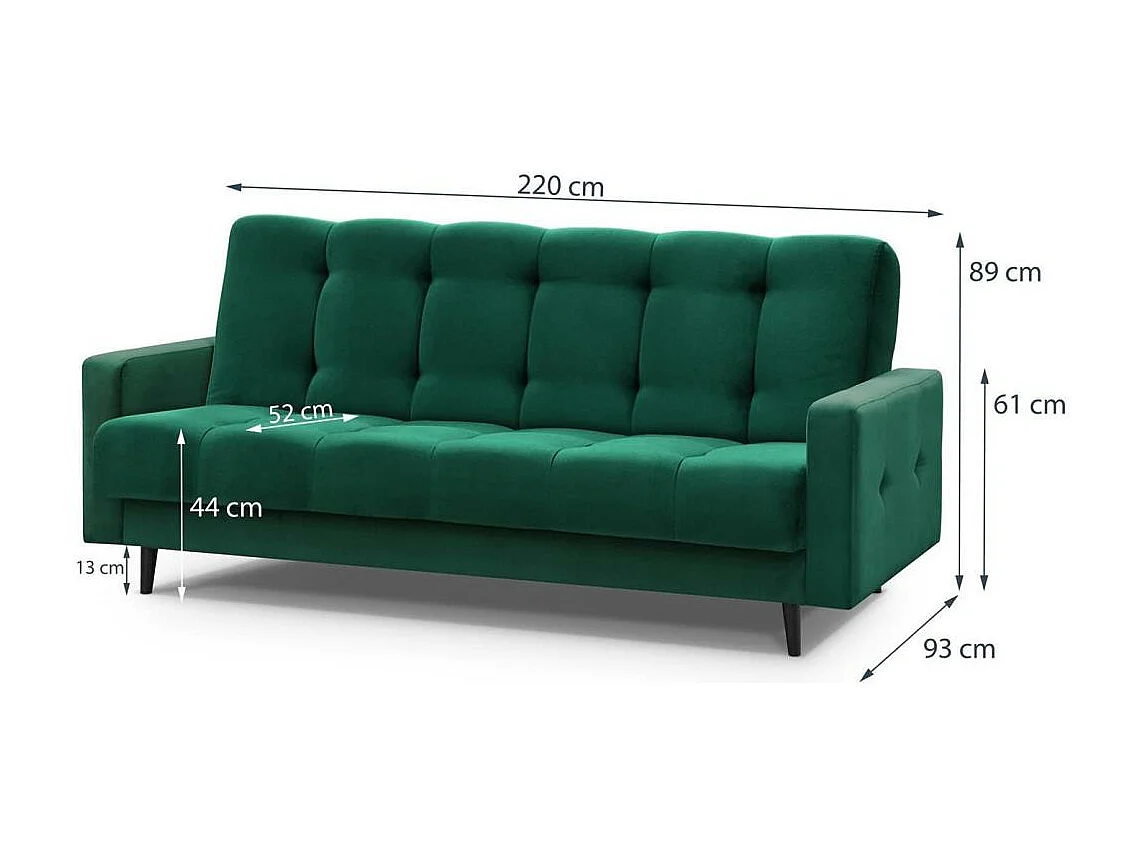 3-SITZER Schlafsofa Nancy Bis grün