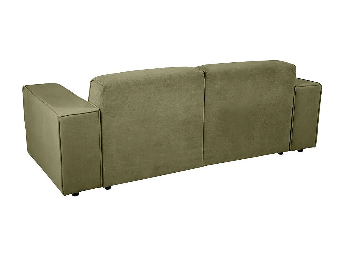 CANAPE 3 PLACES Pedro sans fonction sommeil vert