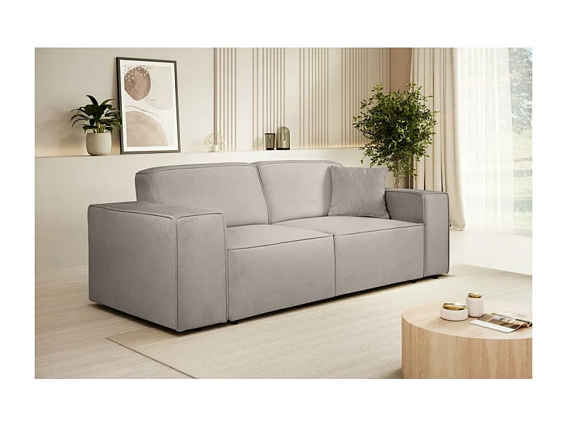 CANAPE 3 PLACES Pedro sans fonction sommeil beige