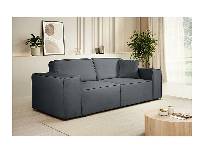 3-SITZER SOFA Pedro ohne Schlaffunktion dunkelgrau