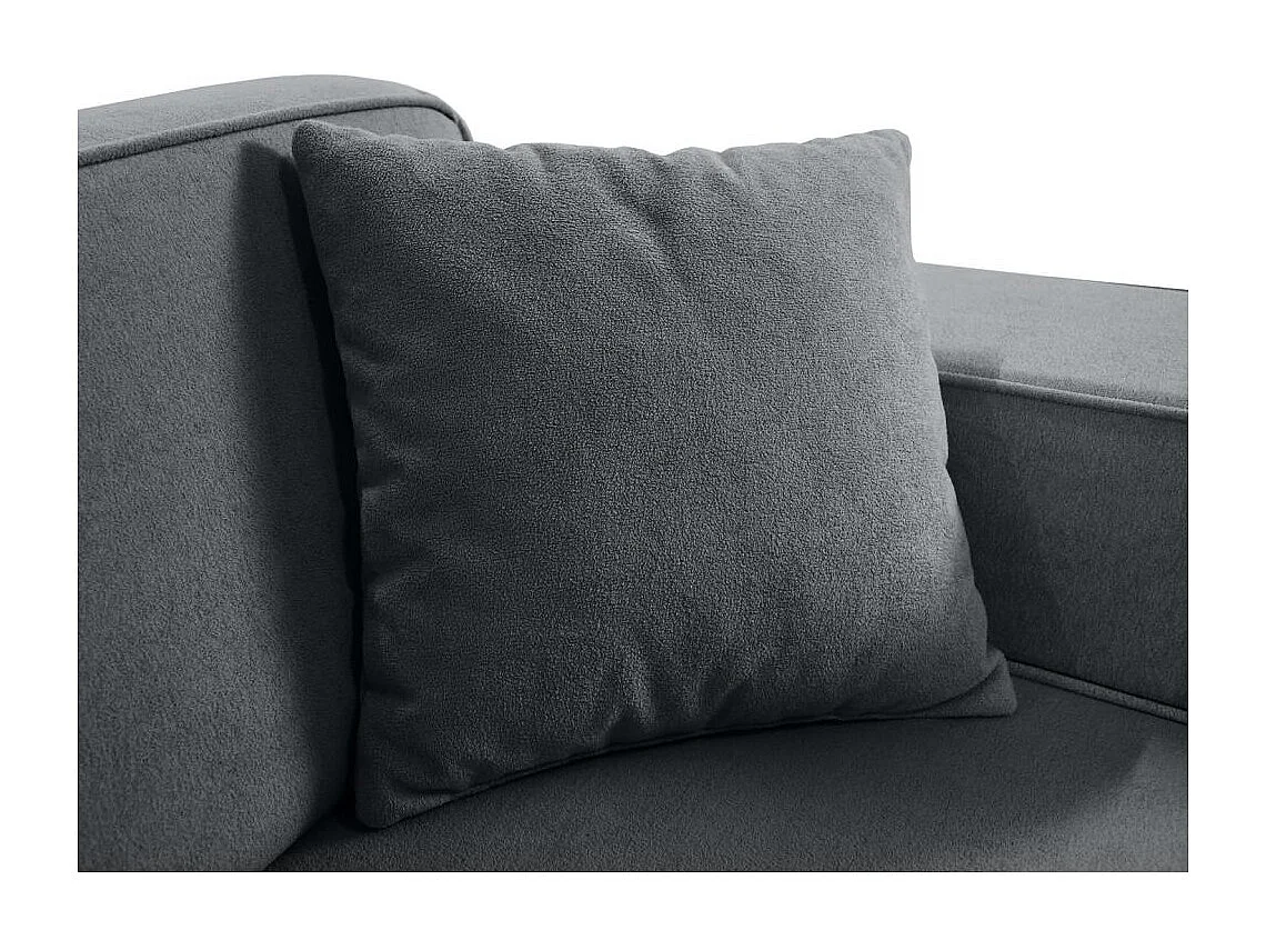 CANAPE 3 PLACES Pedro sans fonction sommeil gris foncé