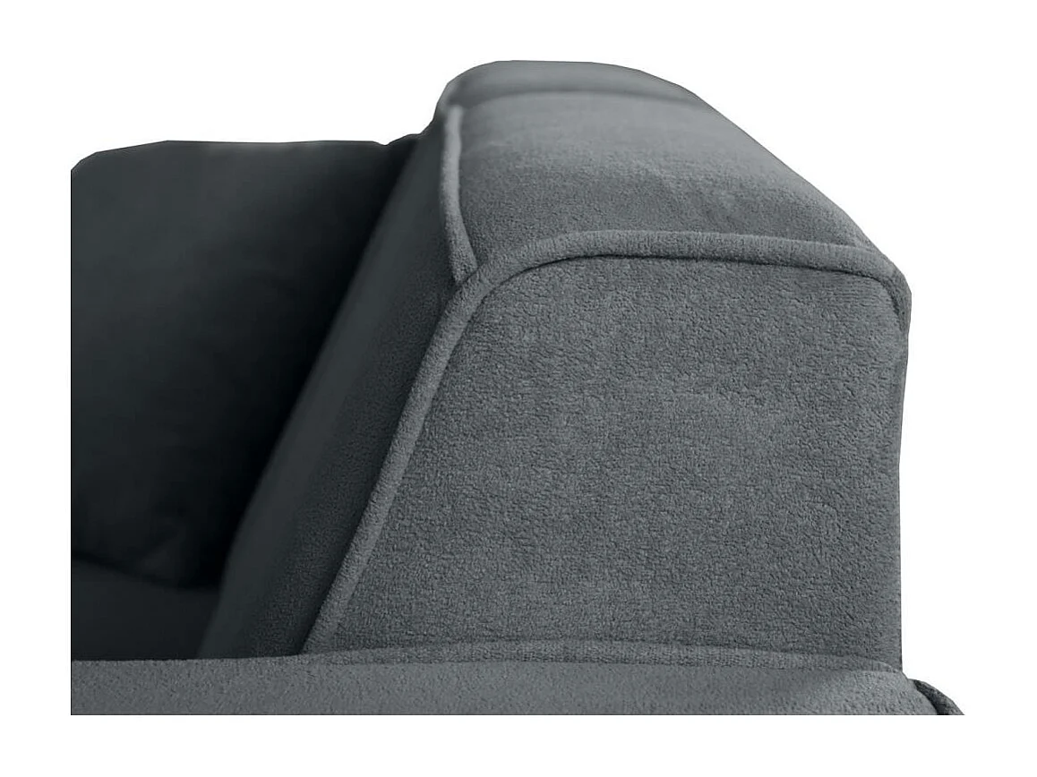 CANAPE 3 PLACES Pedro sans fonction sommeil gris foncé